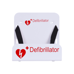 white aed wall bracket