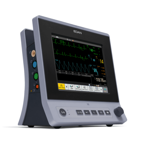 edan x10 patient monitor angle view