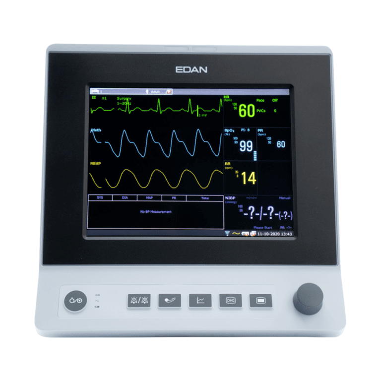 edan x10 patient monitor front view