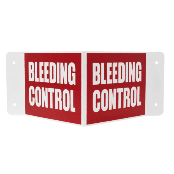 bleeding control wall sign